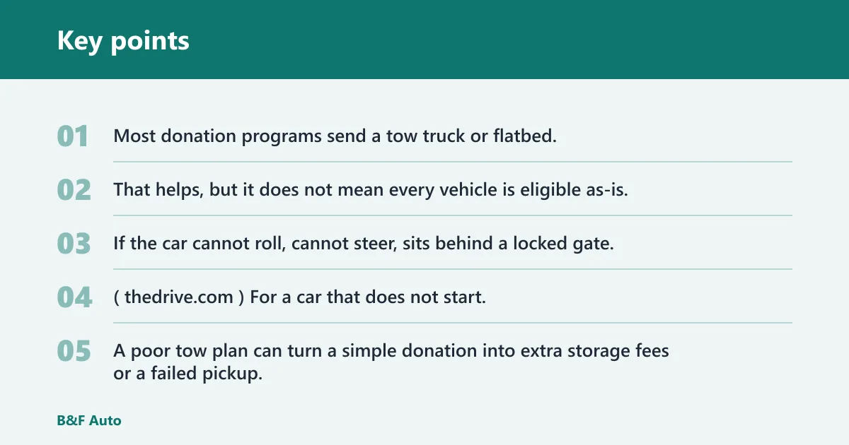 Key points: What changes when the car will not run