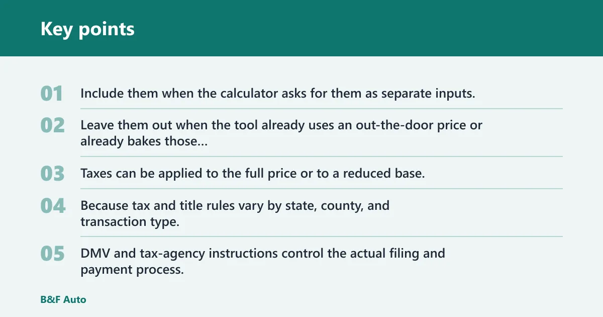 Key points: Taxes, fees, and negative equity